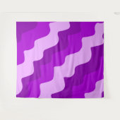 Paarse golvende oceaangolven gradiënt wandkleed (Voorkant (horizontaal))