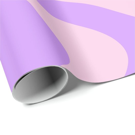 Paarse golvende patroonretro inpakpapier (Rol Hoek)