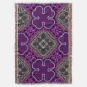 Paarse gootsteen Geometrische patiënt geweven trom Deken (Voorkant Verticaal)