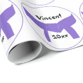 Paarse gordel voor krijgskunst cadeaupapier (Rol Hoek)