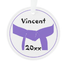 Paarse gordel voor krijgskunst