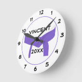 Paarse gordel voor krijgskunst ronde klok (Hoek)