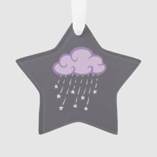 Paarse gordels leggen wolk vast met dalende sterre ornament