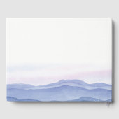 Paarse gordijngebergte gastenboek (Achterkant)