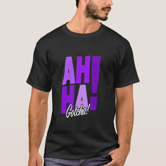 Paarse Gotcha! Paarse Grafiek T-shirt (Voorkant)