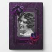 Paarse Gothic Art Lijst Plaque Fotoplaat (voorkant)