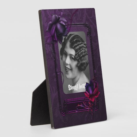Paarse Gothic Art Lijst Plaque Fotoplaat (Zijkant)