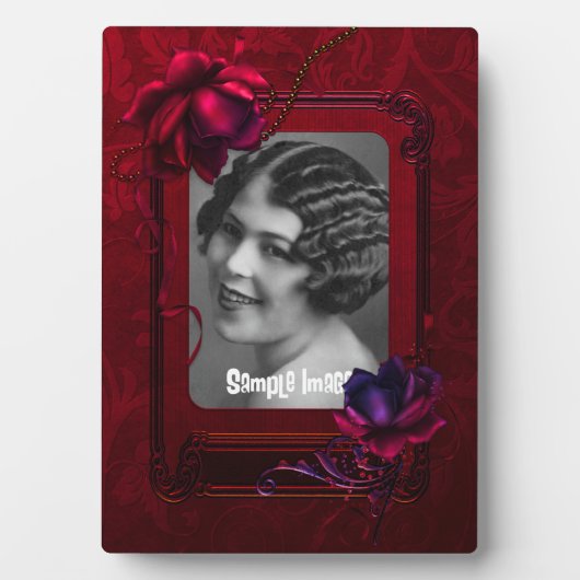 Paarse Gothic Art Lijst Plaque Fotoplaat (voorkant)