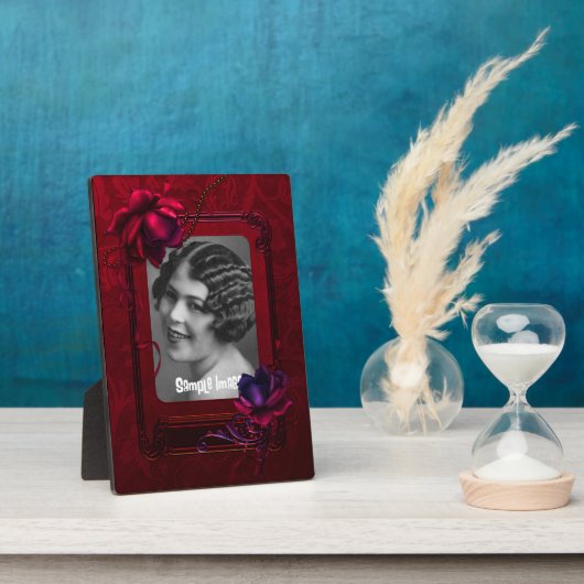 Paarse Gothic Art Lijst Plaque Fotoplaat (Zijkant)