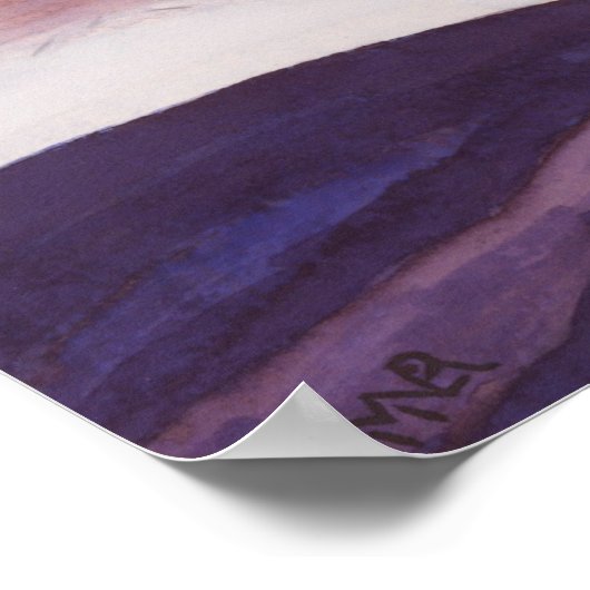  Paarse Gothic esthetisch schilderen Poster (Hoek)