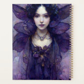 Paarse Gothic Fairy Fantasy Art Planner (Achterkant)