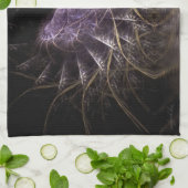 Paarse Gothic Fractal HeART 16x24in theedoek (Gevouwen)