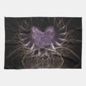 Paarse Gothic Fractal HeART 16x24in theedoek (Horizontaal)
