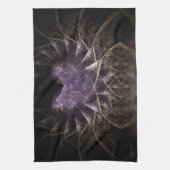 Paarse Gothic Fractal HeART 16x24in theedoek (Verticaal)