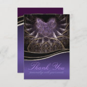 Paarse Gothic Hartelijk dank Kaart (Voorkant / Achterkant)