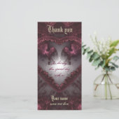 Paarse Gothic Heart 001 Bedankkaart (Staand voorkant)