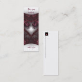 Paarse Gothic Heart 001 - Bladwijzer Mini Visitekaartje (Voorkant / Achterkant)