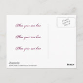 Paarse Gothic Heart 001 Briefkaart (Achterkant)