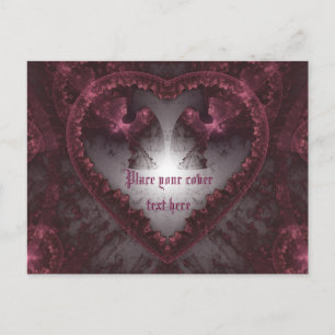 Paarse Gothic Heart 001 Briefkaart