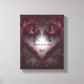 Paarse Gothic Heart 001 Canvas Afdruk (Voorkant)