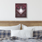 Paarse Gothic Heart 001 Canvas Afdruk (Insitu (Slaapkamer))