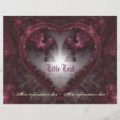 Paarse Gothic Heart 001 Flyer (Voorkant)