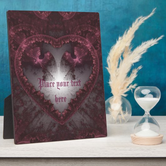 Paarse Gothic Heart 001 Fotoplaat (Zijkant)