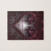 Paarse Gothic Heart 001 Legpuzzel (Horizontaal)