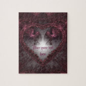 Paarse Gothic Heart 001 Legpuzzel (Verticaal)