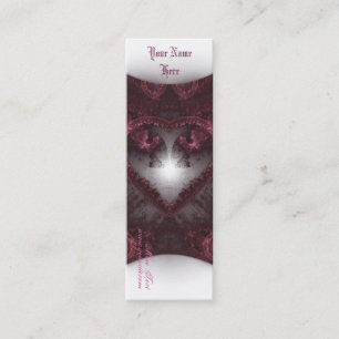 Paarse Gothic Heart 001 Mini Visitekaartje