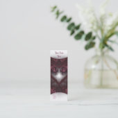 Paarse Gothic Heart 001 Mini Visitekaartje (Staand voorkant)