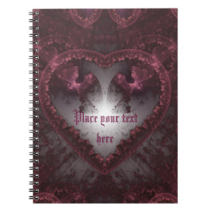 Paarse Gothic Heart 001 Notitieboek