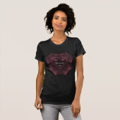 Paarse Gothic Heart 001 T-Shirt (Voorkant volledig)