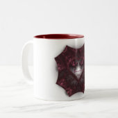 Paarse Gothic Heart 001 Tweekleurige Koffiemok (Voorkant links)