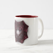 Paarse Gothic Heart 001 Tweekleurige Koffiemok (Voorkant rechts)
