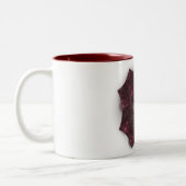 Paarse Gothic Heart 001 Tweekleurige Koffiemok (Links)