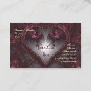 Paarse Gothic Heart 001 Visitekaartje