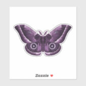 Paarse Gothic Moth Sticker (Vel)