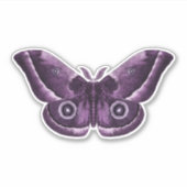 Paarse Gothic Moth Sticker (Voorkant)