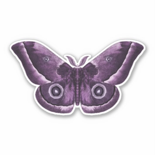 Paarse Gothic Moth Sticker (Voorkant)