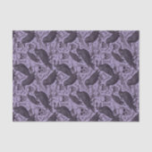 Paarse Gothic Skull & Raven, Midnight Macabre Tissuepapier (Voorkant)