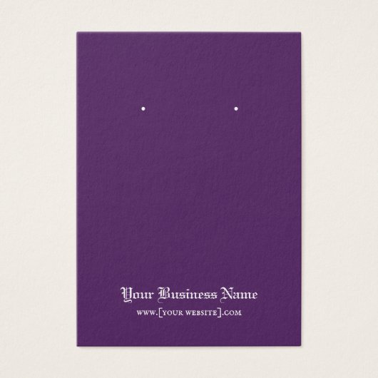 Paarse Gothic Skulls Halloween Earring Card Visitekaartje (Voorkant)