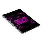 Paarse Gothic Spell Book gepersonaliseerd Notitieboek (Rechterzijde)