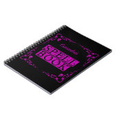 Paarse Gothic Spell Book gepersonaliseerd Notitieboek (Linkerzijde)