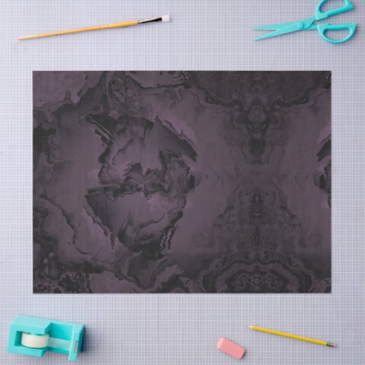 Paarse Gothic Waterverf Peony Tissuepapier (Craft)