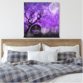 Paarse Gothic Web Custom Wrapped Canvas (Insitu (Slaapkamer))