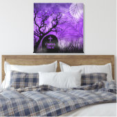 Paarse Gothic Web Custom Wrapped Canvas (Insitu (Slaapkamer))