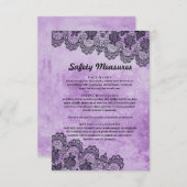 Paarse Gothic Wedding Safety Measures Black Lace (Voorkant / Achterkant)