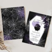 Paarse Gotische Bloemen Baby shower Uitnodiging