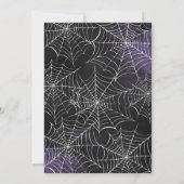 Paarse Gotische Bloemen Baby shower Uitnodiging (Achterkant)